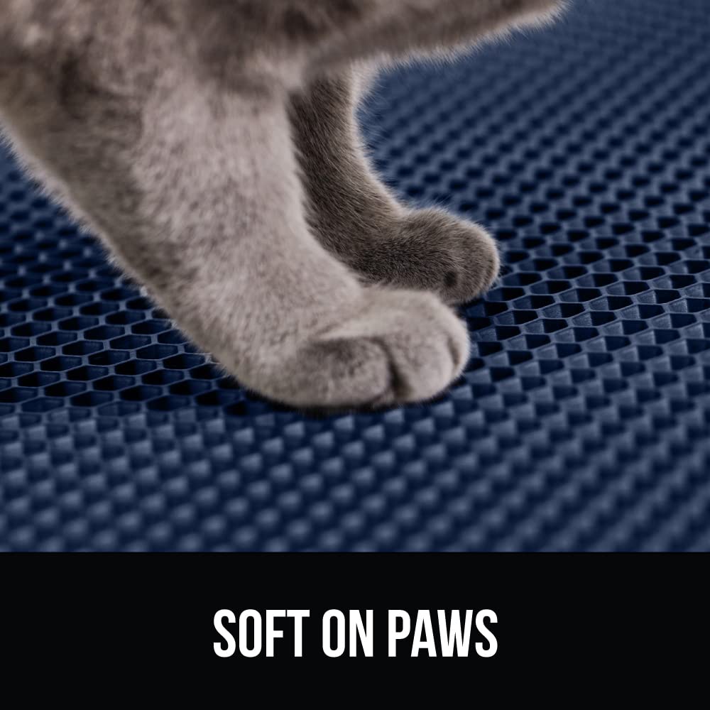 Gorilla Grip Honeycomb Cat Litter Mat 35X24, Two Layer Trapping Waste Mats, Soft On Paws, Indoor Box Supplies And Essentials, Fe